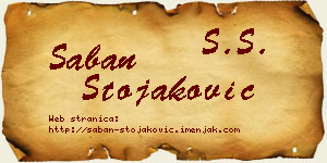 Šaban Stojaković vizit kartica